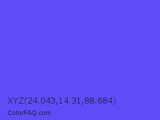 XYZ 24.043,14.31,88.684 Color Image