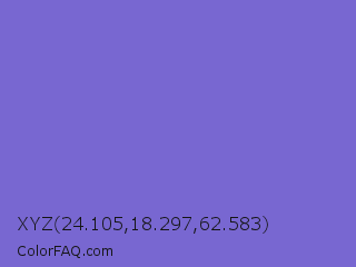 XYZ 24.105,18.297,62.583 Color Image