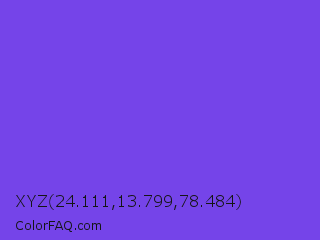 XYZ 24.111,13.799,78.484 Color Image