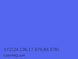 XYZ 24.136,17.679,84.578 Color Image