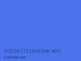XYZ 24.173,19.813,81.907 Color Image