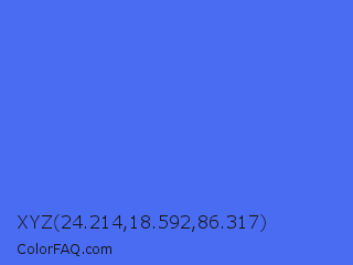 XYZ 24.214,18.592,86.317 Color Image