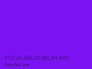 XYZ 24.269,10.981,84.845 Color Image