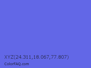XYZ 24.311,18.067,77.807 Color Image