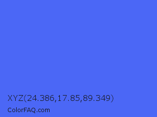 XYZ 24.386,17.85,89.349 Color Image