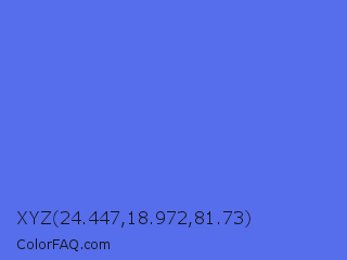XYZ 24.447,18.972,81.73 Color Image