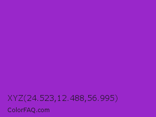 XYZ 24.523,12.488,56.995 Color Image