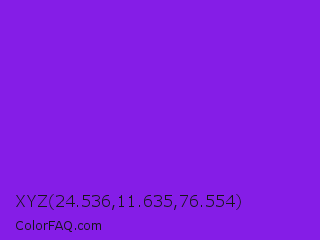 XYZ 24.536,11.635,76.554 Color Image