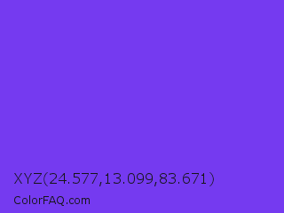 XYZ 24.577,13.099,83.671 Color Image