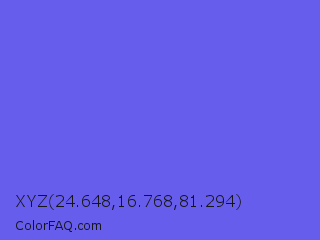 XYZ 24.648,16.768,81.294 Color Image