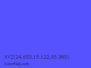 XYZ 24.653,15.122,95.385 Color Image
