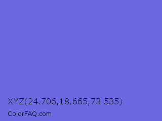 XYZ 24.706,18.665,73.535 Color Image