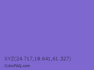 XYZ 24.717,18.641,61.327 Color Image