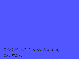 XYZ 24.771,15.625,96.318 Color Image