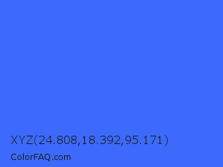 XYZ 24.808,18.392,95.171 Color Image