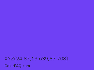 XYZ 24.87,13.639,87.708 Color Image