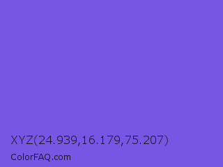 XYZ 24.939,16.179,75.207 Color Image