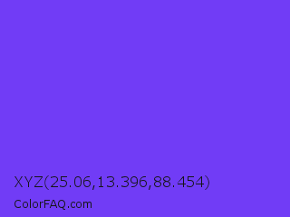 XYZ 25.06,13.396,88.454 Color Image