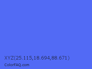 XYZ 25.115,18.694,88.671 Color Image