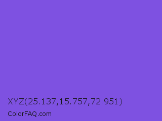 XYZ 25.137,15.757,72.951 Color Image