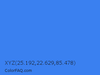 XYZ 25.192,22.629,85.478 Color Image