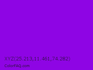 XYZ 25.213,11.461,74.282 Color Image