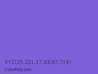 XYZ 25.221,17.63,67.719 Color Image