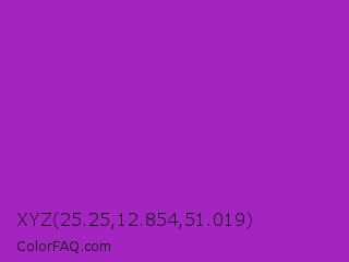 XYZ 25.25,12.854,51.019 Color Image
