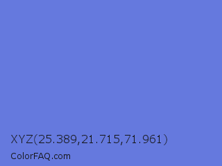XYZ 25.389,21.715,71.961 Color Image