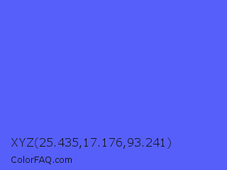 XYZ 25.435,17.176,93.241 Color Image