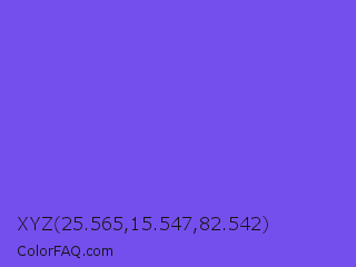 XYZ 25.565,15.547,82.542 Color Image