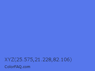 XYZ 25.575,21.228,82.106 Color Image