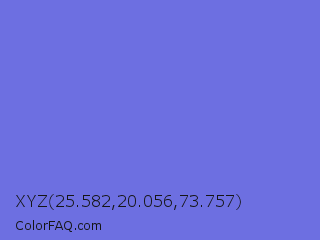 XYZ 25.582,20.056,73.757 Color Image