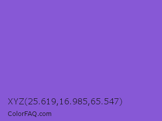 XYZ 25.619,16.985,65.547 Color Image
