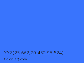 XYZ 25.662,20.452,95.524 Color Image
