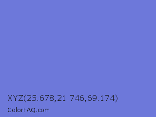 XYZ 25.678,21.746,69.174 Color Image
