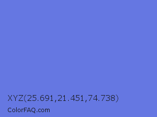 XYZ 25.691,21.451,74.738 Color Image