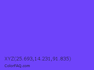 XYZ 25.693,14.231,91.835 Color Image