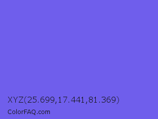 XYZ 25.699,17.441,81.369 Color Image