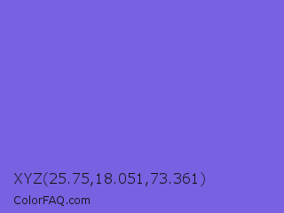 XYZ 25.75,18.051,73.361 Color Image