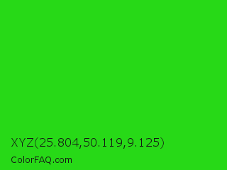 XYZ 25.804,50.119,9.125 Color Image