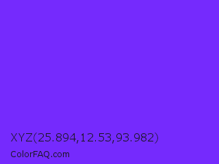 XYZ 25.894,12.53,93.982 Color Image