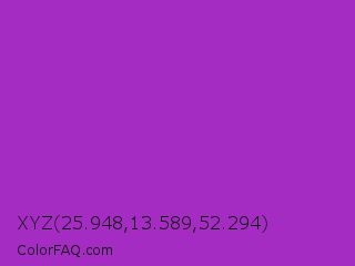 XYZ 25.948,13.589,52.294 Color Image