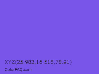 XYZ 25.983,16.518,78.91 Color Image