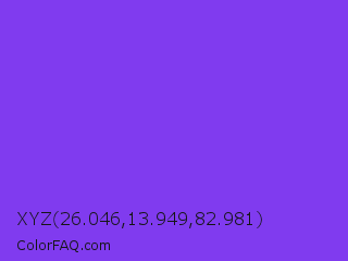 XYZ 26.046,13.949,82.981 Color Image