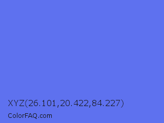 XYZ 26.101,20.422,84.227 Color Image