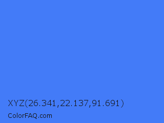 XYZ 26.341,22.137,91.691 Color Image