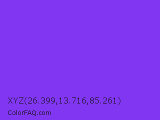 XYZ 26.399,13.716,85.261 Color Image