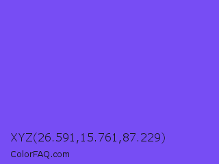 XYZ 26.591,15.761,87.229 Color Image