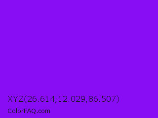 XYZ 26.614,12.029,86.507 Color Image